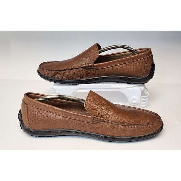 Johnston & Murphy Brown Nichols Memory Foam Leather Loafer Shoes 11.5M - Picture 5 of 12